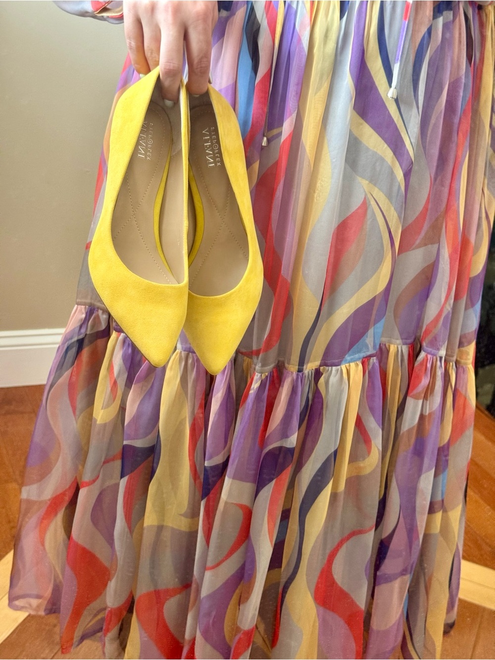 Alfani Stepflex Yellow Suede Pointed Toe Pumps – Size 8.5M - Picture 12 of 12